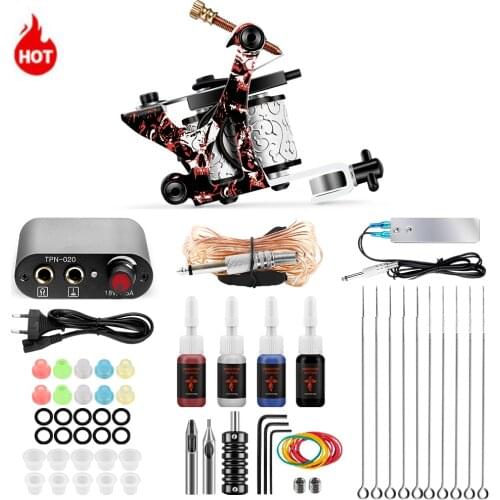 Tattoo Kit Machine For Permanent Use Tattoo Power Supply Unit Tattoo Guns Kits And Supplies Tattoo Set For Beginners