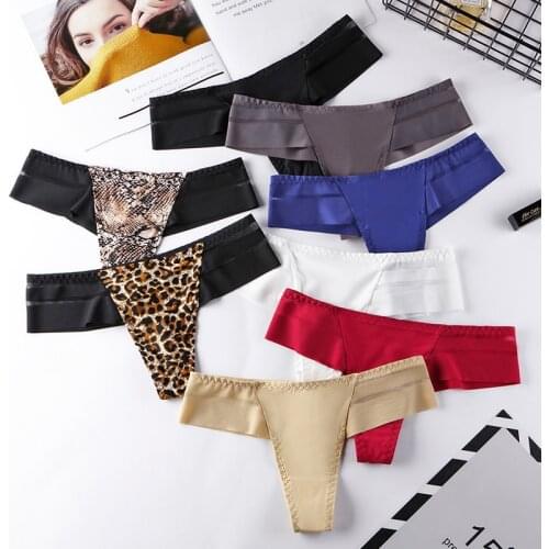 8 Pcs Seamless Panties Underwear For Woman Sexy Lingerie Sport Lady G-string Panties Female Ice Silk Thongs Wholesale BANNIROU