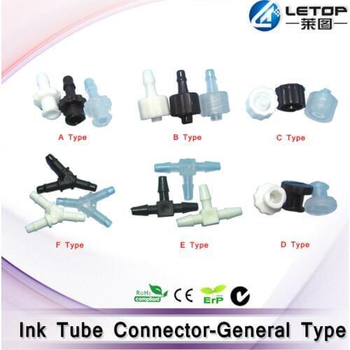 UV /Eco Solvent Printer Ink Tube Connector Y shape L shape male female- Mix Order Accept(color leave message )