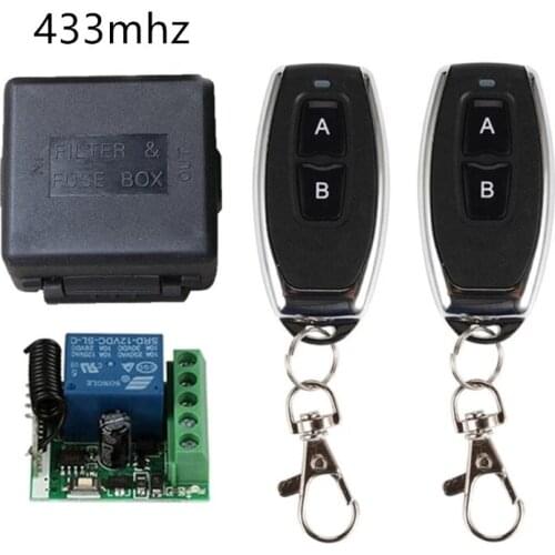 433 Mhz Universal Wireless Remote Control Switch DC 12V 1CH Relay Receiver Module and RF Transmitter Electronic Lock Control Diy