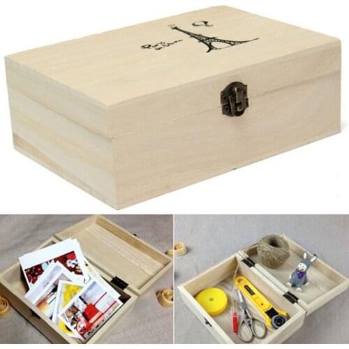 Retro Wooden Gift Boxes New Jewelry Box Organizer Desktop Natural Wood Clamshell Storage Case Home Decorat Handcrafted JU0091