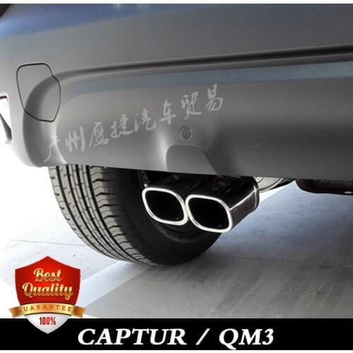 For RENAULT CAPTUR / SAMSUNG QM3 Stainless steel exhaust pipe tail pipe muffler auto accessories 1 pcs