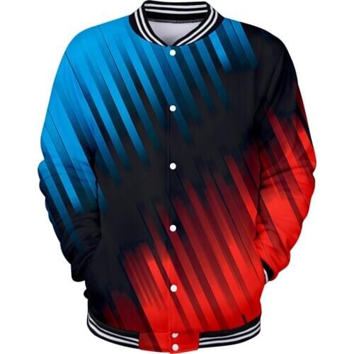 WAMNI 2021 New 3D Blue Patchwork Baseball Jacket Men Funny Tracksuit Casual Women Sportwear Uniform Streetwear Jacket