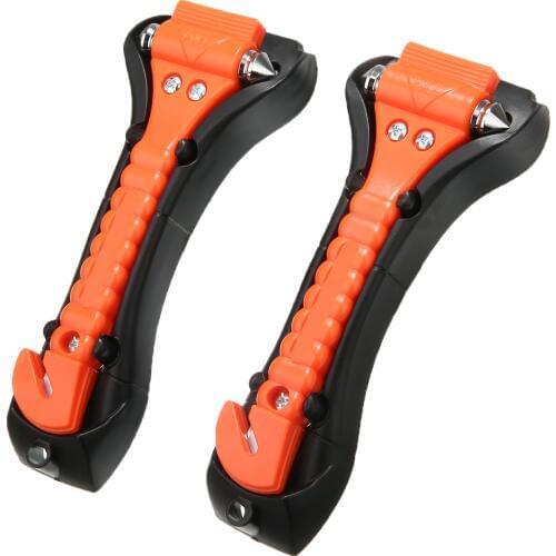 2 sets 2 in 1 Car Safety Rescue Hammer Life Saving Escape Emergency Hammer Seat Belt Cutter Window Glass Breaker Hot Sale