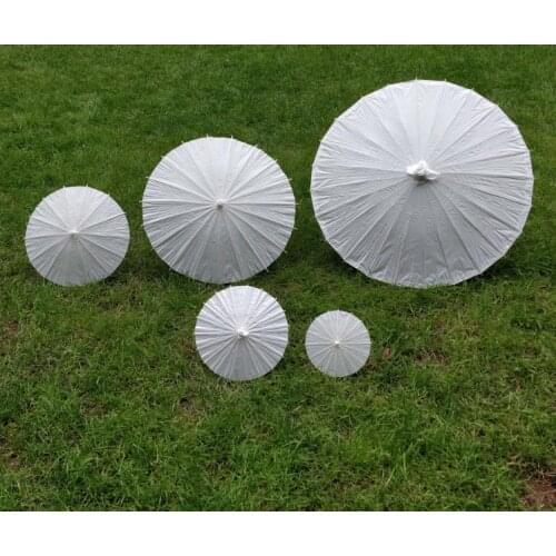 50pcs/lot Fast Shipping White color paper umbrellas Children & adults Wedding parasols Diameter 20cm/30cm/40cm/60cm SN1010