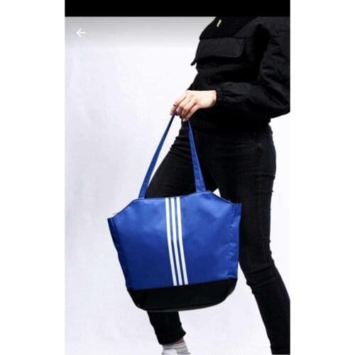 Colorful Large Size White Striped Sport Bag