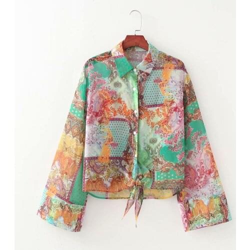 Details Basic Printed Blouses