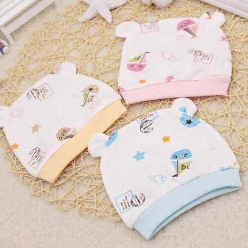 Baby Hat Cotton Printing Caps Toddler Boy Girl Infant Beanie Hat Spring Autumn Winter Childrens Hats Newborn Caps 0-3 Years