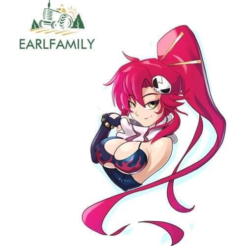 EARLFAMILY 13cm x 8.8cm for Yoko Girl Personality Car Sticker Waterproof Sunscreen Car Assessoires Bumper Decal DIY Decoration