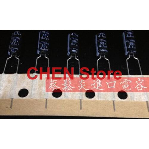 50PCS Original Japan NIPPON SMG 50V4.7UF 5x11mm 85 degrees CHEMI-CON electrolytic capacitors NCC smg 4.7uf 50v