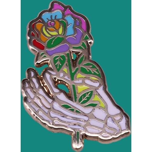 Creativity Skull Lapel Enamel Pins Brooch Collecting Flowers Metal Badges Men Women Backpack Collar Fashion Jewelry Gifts Adorn