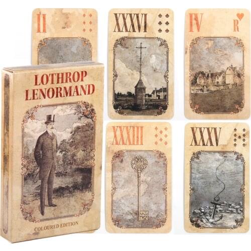 Lothrop Lenormand Coloured Divination Card Game Board Game Light See Pastiche Based Around Lithographs And Antique Prints