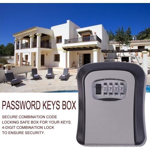 Metal Outdoor Safe Key Box Organizer Box Security 4 Digit Opslag Lock Box Outdoor Wall Mount Case Opslag gereedschap