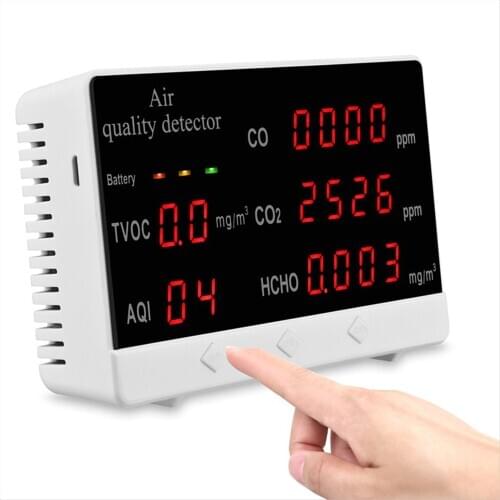 Multi-function Digital Display Indoor/Outdoor CO CO2 HCHO TVOC Detector Co2 Meter High Accuracy Air Quality Monitor Gas Detector