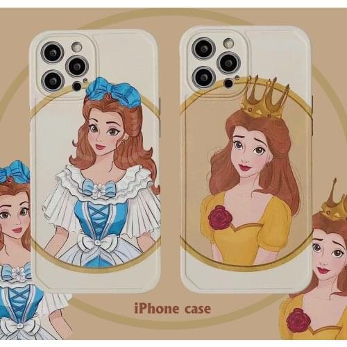 Cartoon Princess Case for iPhone 12 Pro Max Back Phone Cover for 12 Mini 11 Pro Max X XS XR 8 7 Plus SE 2020 Capa