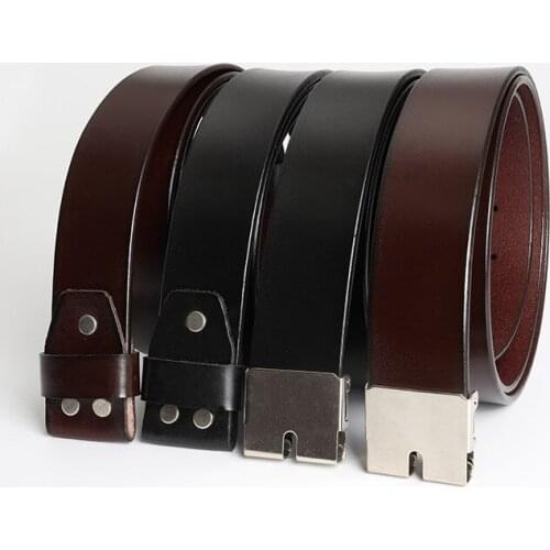 Mens Womens Belts Hip-Hop Punk Style Buckle Smooth Buckle Punching 3.7cm Belt Body Luxury Real Cowhide Delivery Connector