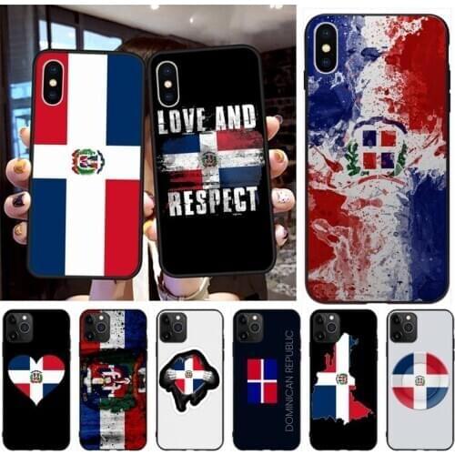 Dominican republic flag Soft Silicone Black Phone Case for iPhone 11 pro XS MAX 8 7 6 6S Plus X 5S SE 2020 XR case