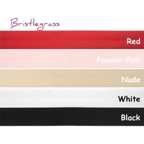 BRISTLEGRASS Wholesale 50 Yard 1" 25mm Solid Matte Non-Shiny Fold Over Elastics FOE Spandex Band Hair Tie Headband Dress Sewing