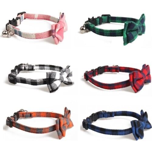 Pet collar cat collar with bell pet dog collar cat adjustable puppy collar chihuahua dog collar small dog cat leash