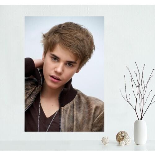Custom justin bieber Canvas Poster Home Decoration poster cloth fabric Canvas Painting wall poster print
