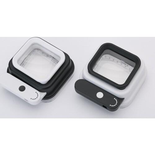 10x 15x Portable Lighted Newspaper Reading Magnifier Folding Scale Handheld Magnifying Glass with Led UV Lights Identify Loupe
