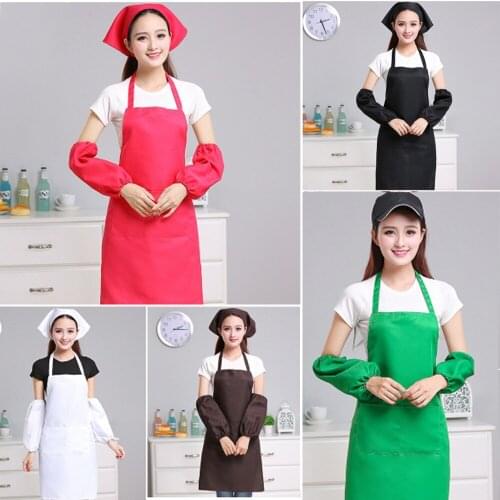 7colors Adjustable Half-length Adult Apron Kitchen Master Apron Cook Novelty Master Chef TV Cooking With 2 Pockets Choose