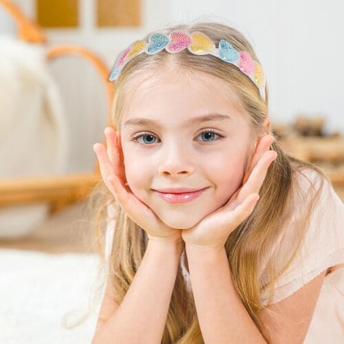 New Girls Cute Cartoon Sequins Hairbands Hairstyle Kid Heart Sweet Hair Clips Headband Headwear Fashion Hair Accessories