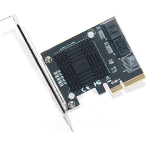 SATA PCIE 1X Adapter 6/10 Ports PCIE X4 X8 X16 to SATA3.0 6Gbps Interface Rate Riser Expansion Card for Desktop PC Supports 32TB