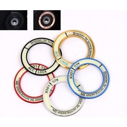 Car styling Glow decoration Luminous ignition switch cover for F/ord E/scort II Key Ring Sticker