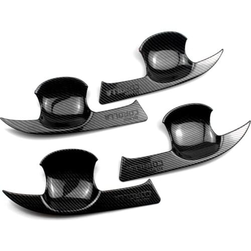 Carbon Fiber Style Door Handle Bowl Cover Trim For Toyota Corolla E210 2014 2015 2016 2017 2018 2019