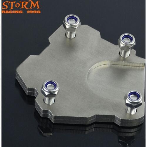 Universal Stainless Steel Kickstand Plate Foot Pad Support For Yamaha Honda Suzuki Harley Motorcycle