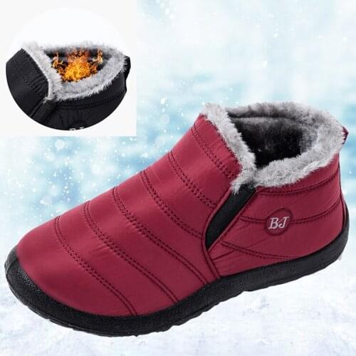 2021 Winter Boots Women Lightweight Flat Snow Boots Men Outdoor Casual Shoes Waterproof Ankle Boots for Women Plus Size Couple