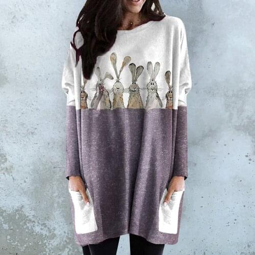 Plus Size Animal Print Sweatshirts Women Thermal Crewneck Long Sleeve Stitching Hoodie Tops Loose pockets Women Hoodie 40