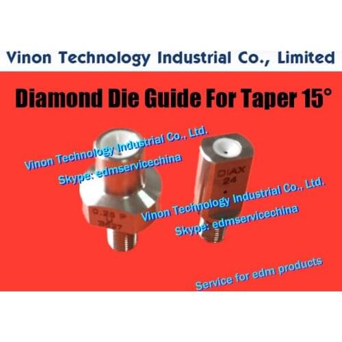 2pcs) edm Wide Angle Taper Diamond Guide Set for 15 degree taper cutting used for Mitsubishi MVR, MVS DEG3000, DEG3100, DEG3700