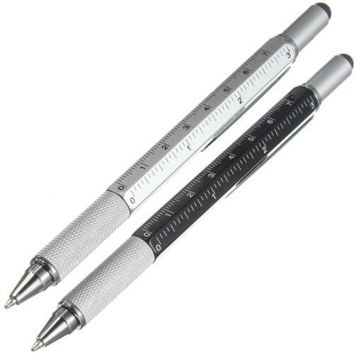 1 Pc Tool Ballpoint Pen Screwdriver Ruler Spirit Level With A Top And Scale Multifunction Metal&Plastic Pen