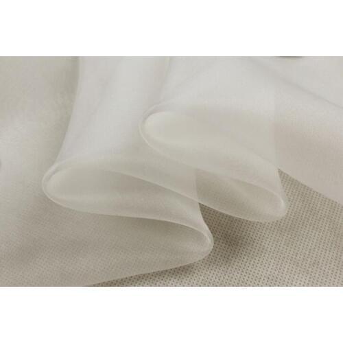 100% pure silk organza fabric 5m/m 21gsm 55" 140cm natural white natural for wedding dress or DIY handmade