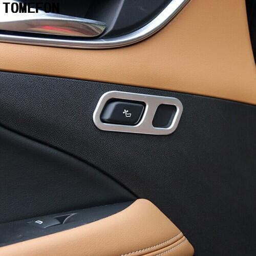 2pcs For Buick LaCrosse 2016 ABS Chrome Car Interior Rear Seat Switch Adjust Botton Knob Cover Frame Trim Accessories Styling