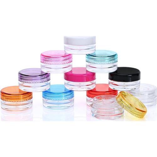200x,3g Round bottom face cream box,cream bottle,sample bottle,cosmetic bottle,packing box,portable travel empty bottle.8 color