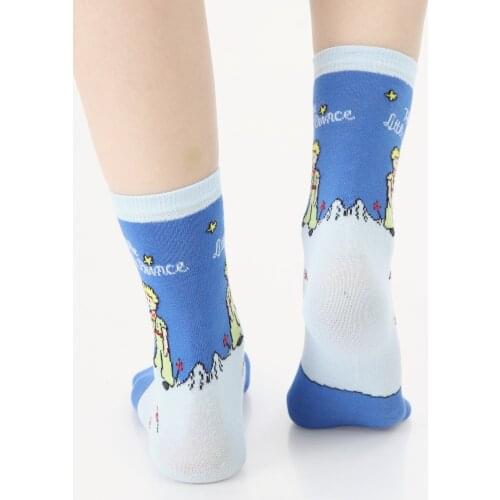 3 pair from turkey high quality cotton happy socks womens summer lot pack wholesale socs design little prince blue aqua child
