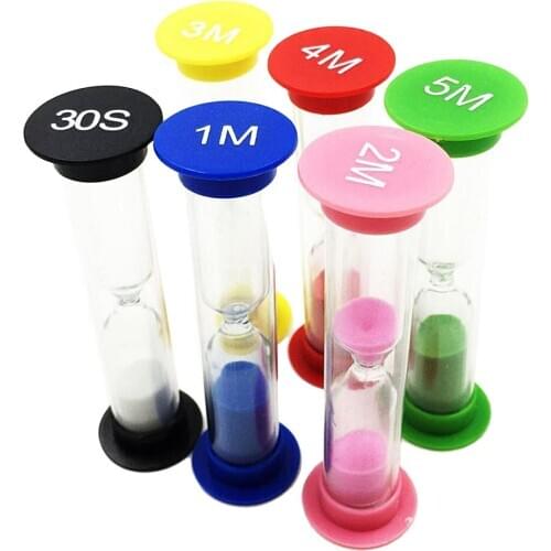 30s 1/2/3/4/5 Minute Sandglass Hourglass Sand Clock Timers Desktop Clock Set