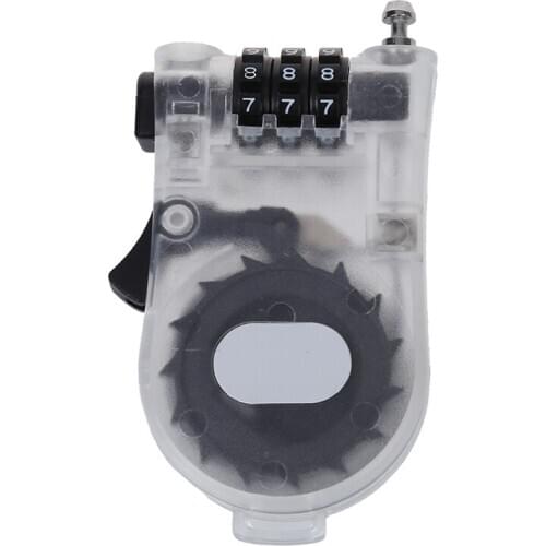 BMX Bike Bicycle Cycle Cable Combination Lock Helmet Luggage Safety White