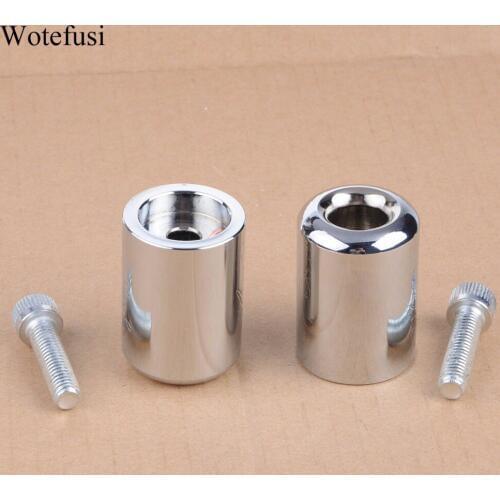 Wotefusi Chrome Handle Bar Ends Grip Caps For Kawasaki Ninja 250R EX250 ZX12R ZX 6RR 2003-2012 04 05 06 07 08 09 [PA491-PA492]