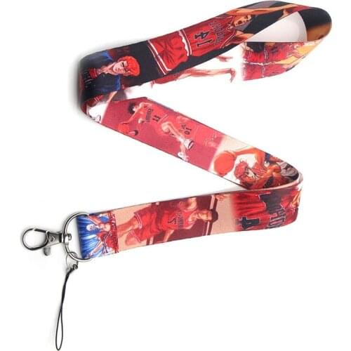 JF0209 Cartoon Anime Print Cell Phone Straps Holder Key Badge Camera USB Holder Hanging Neck Rope Lanyard with Key Ring