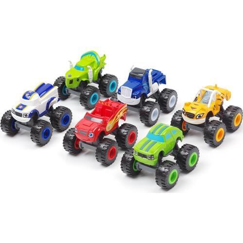 Monster Machine Car Toy Russian Miracle Broken Car Vehicle Child Flame Toy Birthday Gift Boy Toy Small Car 6.5 * 7.5 * 6cm