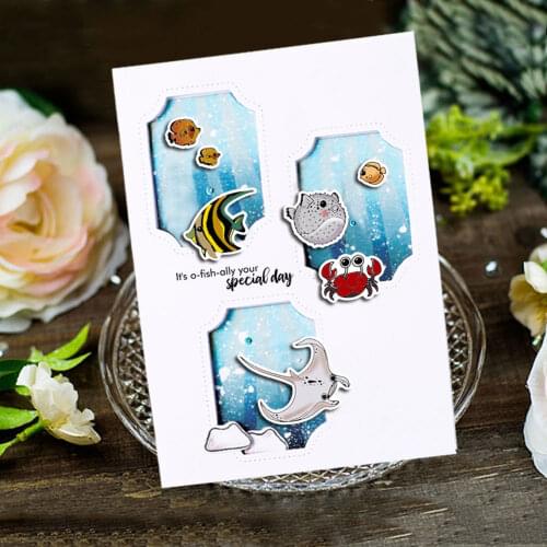 Metal Cutting Dies and Stamps Marine life for Scrapbooking Album Paper Cards Decorative Crafts Embossing Die Cuts