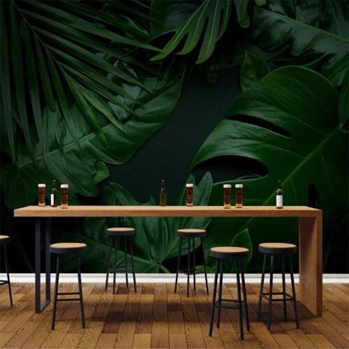Milofi custom 3D wallpaper mural green plant leaves living room bedroom background wall decoration wallpaper