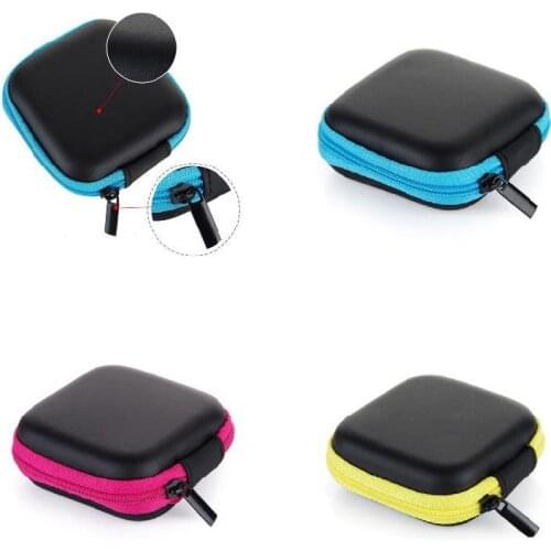 Earphone Multicolor Mini Storage Pouch Earphone Headset Bag Case Earphone Storage Bag Protective Cable Organizer Storage