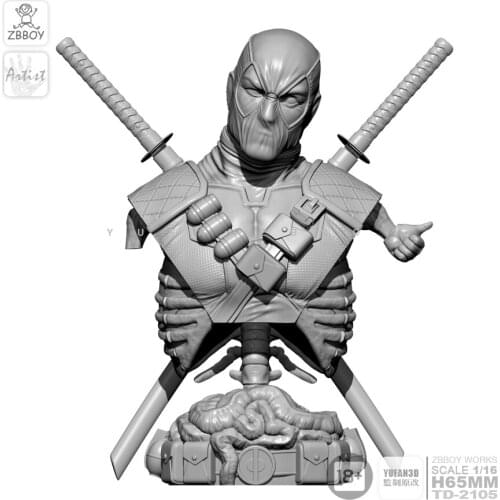 65MM Resin bust model kits figure colorless and self-assembled TD-2105