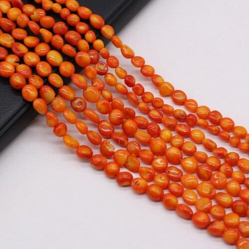 Natural Coral Beads Button Shape Coral Loose Beads Necklace Accessories Charms for Jewelry Making Bracelet Earrings Gift