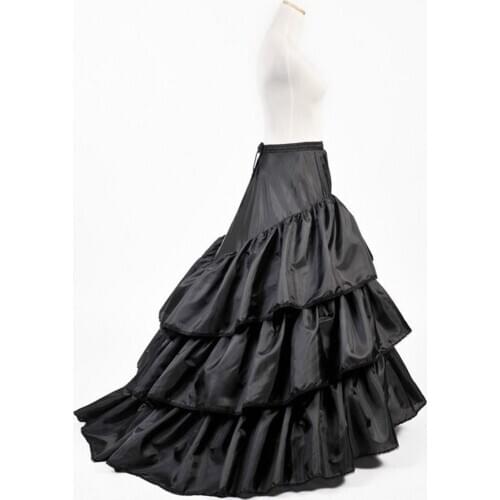 New Arrival Cheap Black Satin Mermaid Petticoat for Wedding Dress Underskirt